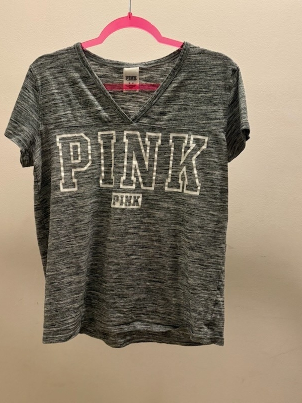 PINK Victoria's Secret Heather Gray V-Neck Tee